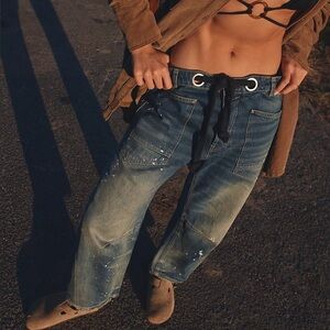 Free People Moxie Pull-On Barrel Jeans